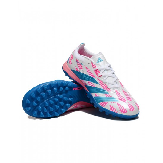 Adidas Predator 24 Elite Turf Boots Unisex Pink Blue Football Shoes