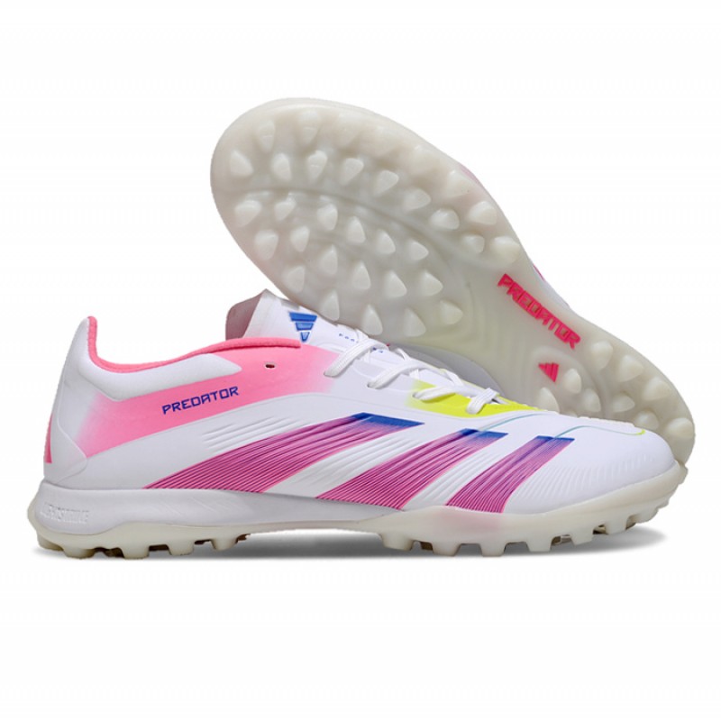 Adidas Predator 24 Elite Turf Boots Unisex White Pink Football Shoes