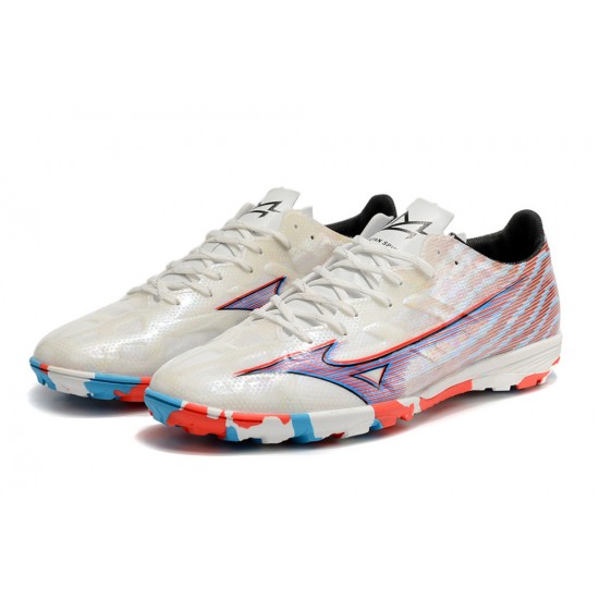 Mizuno Alpha Turf Men White Blue Football Shoes