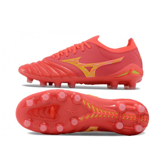 Mizuno Morelia Neo III Firm Ground Unisex Orange Yellow Football Shoes