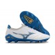 Mizuno Morelia Neo III Firm Ground Unisex White Blue Football Shoes