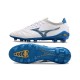 Mizuno Morelia Neo III Firm Ground Unisex White Blue Football Shoes