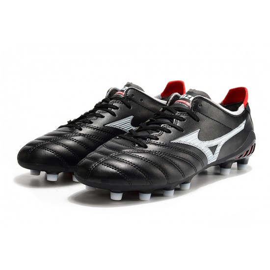 Mizuno Morelia Neo III Pro Firm Ground Men Black White Football Shoes