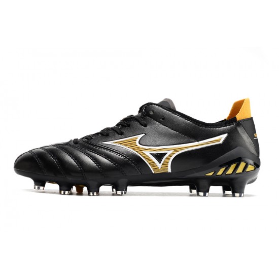 Mizuno Morelia Neo III Pro Firm Ground Men Yellow Black Football Shoes