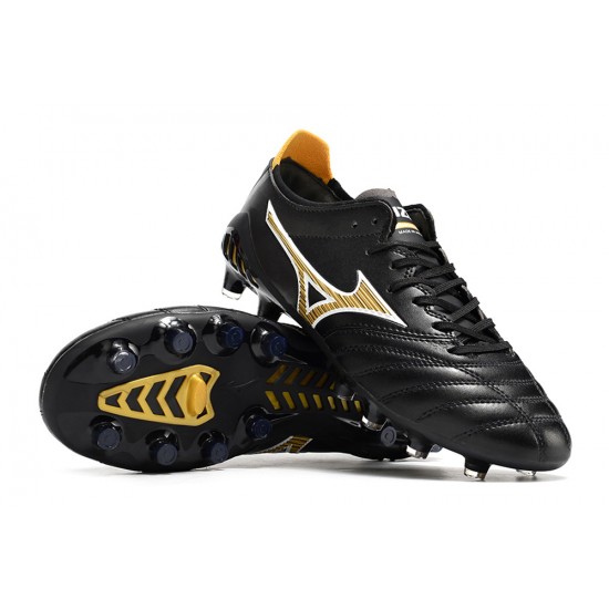 Mizuno Morelia Neo III Pro Firm Ground Men Yellow Black Football Shoes