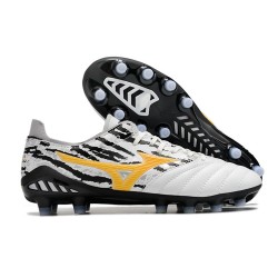 Mizuno Morelia Neo III Pro Firm Ground Men Yellow White Football Shoes