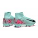 Nike Air Zoom Mercurial Superfly 10 Elite Firm Ground Men Black and Pink Football Shoes