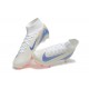 Nike Air Zoom Mercurial Superfly 10 Elite Firm Ground Men Blue and White Football Shoes