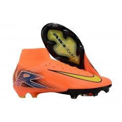 Nike Air Zoom Mercurial Superfly 10 Elite Firm Ground Men Orange and Yellow Football Shoes