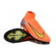 Nike Air Zoom Mercurial Superfly 10 Elite Firm Ground Men Orange and Yellow Football Shoes