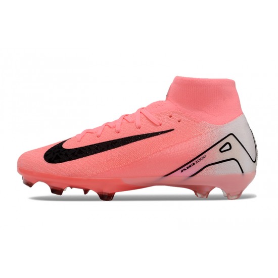 Nike Air Zoom Mercurial Superfly 10 Elite Firm Ground Men Pink and Black Football Shoes