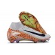 Nike Air Zoom Mercurial Superfly 10 Elite Firm Ground Men White and Orange Football Shoes