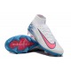 Nike Air Zoom Mercurial Superfly 10 Elite Firm Ground Men White and Pink Football Shoes