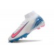 Nike Air Zoom Mercurial Superfly 10 Elite Firm Ground Men White and Pink Football Shoes