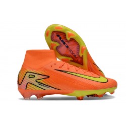 Nike Air Zoom Mercurial Superfly 10 Elite Firm Ground Men Yellow and Orange Football Shoes