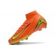 Nike Air Zoom Mercurial Superfly 10 Elite Firm Ground Men Yellow and Orange Football Shoes