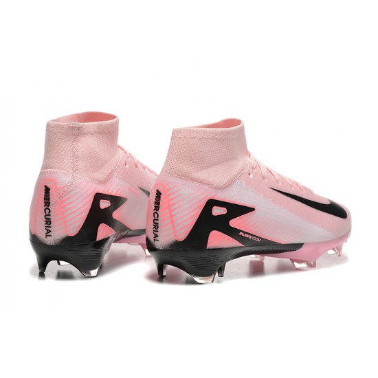 Nike Air Zoom Mercurial Superfly 10 Elite Firm Ground Men Pink Black Football Shoes