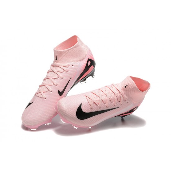 Nike Air Zoom Mercurial Superfly 10 Elite Firm Ground Men Pink Black Football Shoes