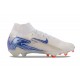 Nike Air Zoom Mercurial Superfly 10 Elite Firm Ground Men White Bule Football Shoes