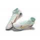 Nike Air Zoom Mercurial Superfly 10 Elite Firm Ground Men White and Gold Football Shoes