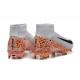 Nike Air Zoom Mercurial Superfly 10 Elite Firm Ground Men White and Orange Football Shoes