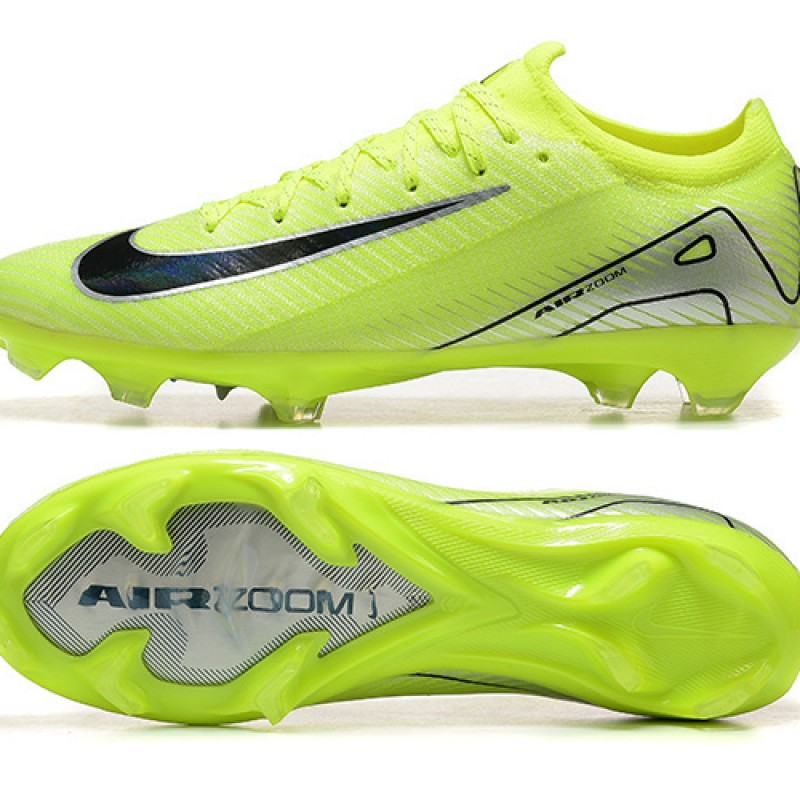 Nike Air Zoom Mercurial Vapor 16 Elite Firm Ground Men Neongreen and Black Football Shoes