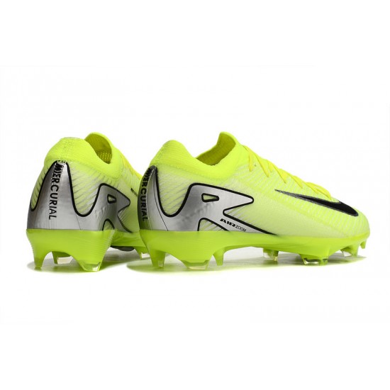 Nike Air Zoom Mercurial Vapor 16 Elite Firm Ground Men Neongreen and Black Football Shoes