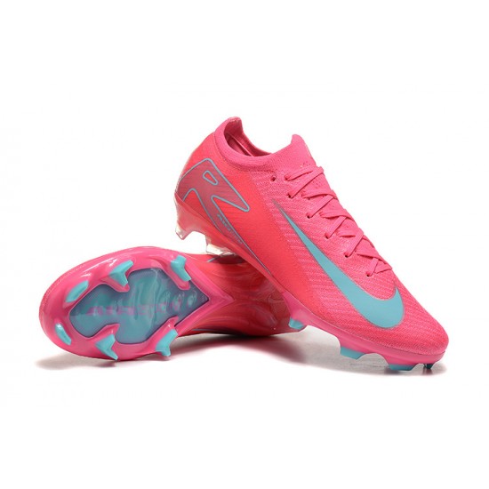 Nike Air Zoom Mercurial Vapor 16 Elite Firm Ground Men Pink and Blue Football Shoes