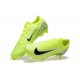 Nike Air Zoom Mercurial Vapor 16 Elite Firm Ground Men Neongreen and Black Football Shoes