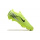 Nike Air Zoom Mercurial Vapor 16 Elite Firm Ground Men Neongreen and Black Football Shoes