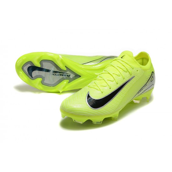 Nike Air Zoom Mercurial Vapor 16 Elite Firm Ground Men Neongreen and Black Football Shoes