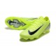 Nike Air Zoom Mercurial Vapor 16 Elite Firm Ground Men Neongreen and Black Football Shoes