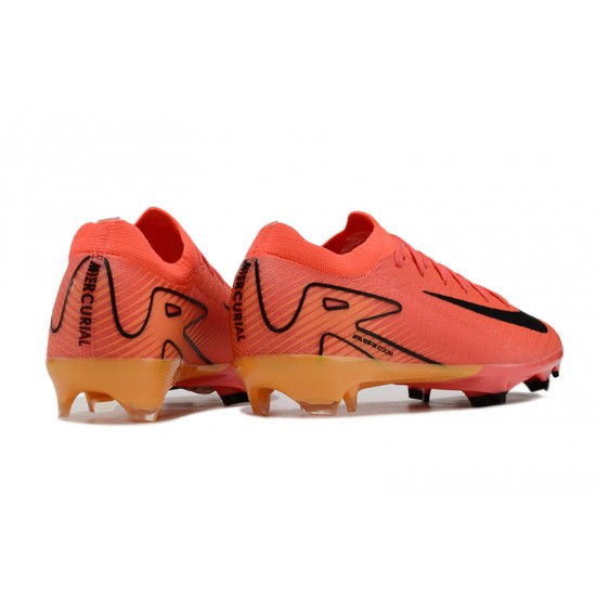 Nike Air Zoom Mercurial Vapor 16 Elite Firm Ground Men Orange and Black Football Shoes