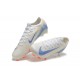 Nike Air Zoom Mercurial Vapor 16 Elite Firm Ground Men White and Blue Football Shoes