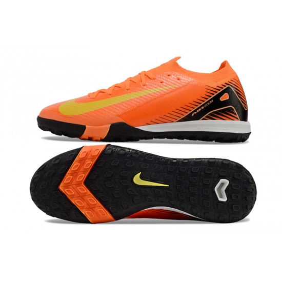 Nike Air Zoom Mercurial Vapor 16 Elite Turf Orange Black Football Shoes