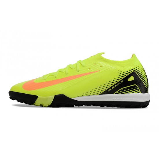 Nike Air Zoom Mercurial Vapor 16 Elite Turf Men Orange and Chartreuse Football Shoes