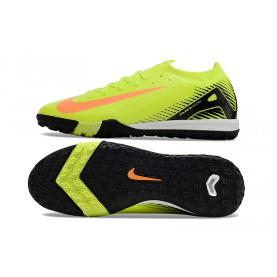 Nike Air Zoom Mercurial Vapor 16 Elite Turf Men Orange and Chartreuse Football Shoes