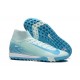 Nike Air Zoom Mercurial Superfly 10 Elite Turf Men Ltblue White Football Shoes