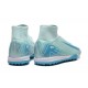 Nike Air Zoom Mercurial Superfly 10 Elite Turf Men Ltblue White Football Shoes