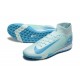 Nike Air Zoom Mercurial Superfly 10 Elite Turf Men Ltblue White Football Shoes