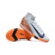 Nike Air Zoom Mercurial Superfly 10 Elite Turf Men White Orange Football Shoes