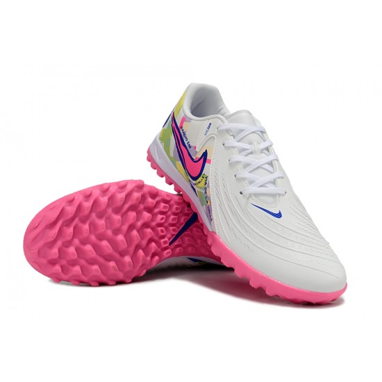 Nike Phantom GX II ACAD LV8 Turf Men White Pink Football Shoes