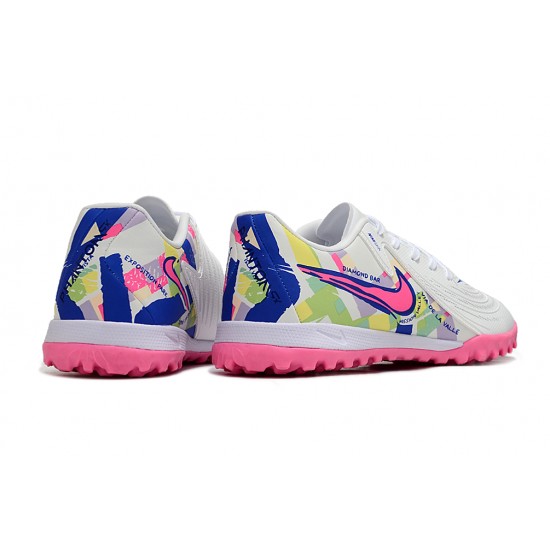 Nike Phantom GX II ACAD LV8 Turf Men White Pink Football Shoes