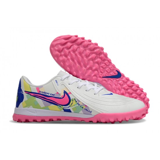 Nike Phantom GX II ACAD LV8 Turf Men White Pink Football Shoes