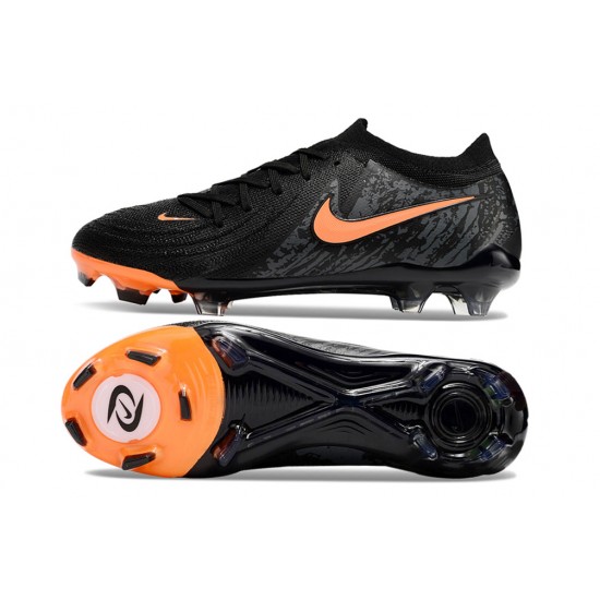 Nike Phantom Luna Elite Firm Ground Men Black and Orange Football Shoes