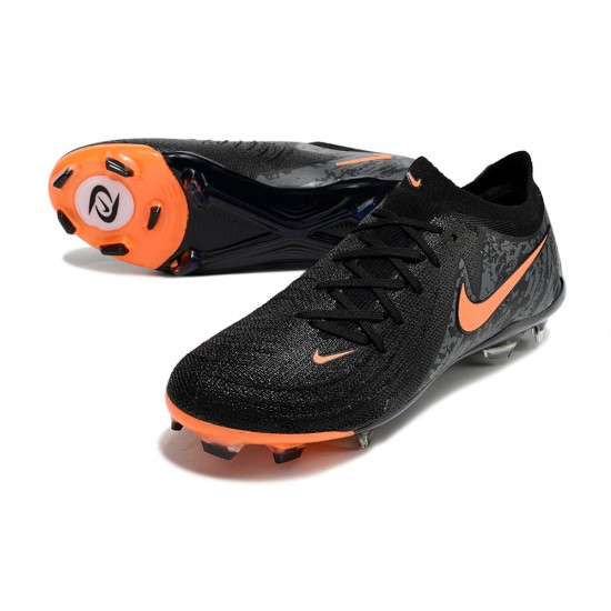 Nike Phantom Luna Elite Firm Ground Men Black and Orange Football Shoes