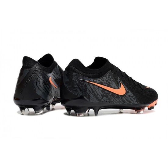 Nike Phantom Luna Elite Firm Ground Men Black and Orange Football Shoes