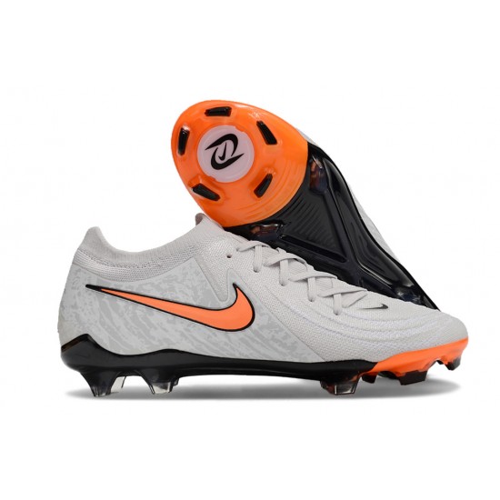 Nike Phantom Luna Elite Firm Ground Men Grey Orange Football Shoes