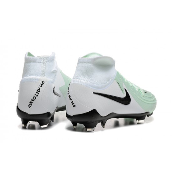 Nike Phantom Luna Elite Firm Ground High top Men White Black Football Shoes