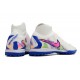 Nike Phantom Luna Elite Turf High top Men White Blue Football Shoes